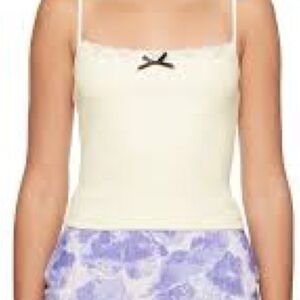 Staud Kamali Lace Trim Camisole Top NWT